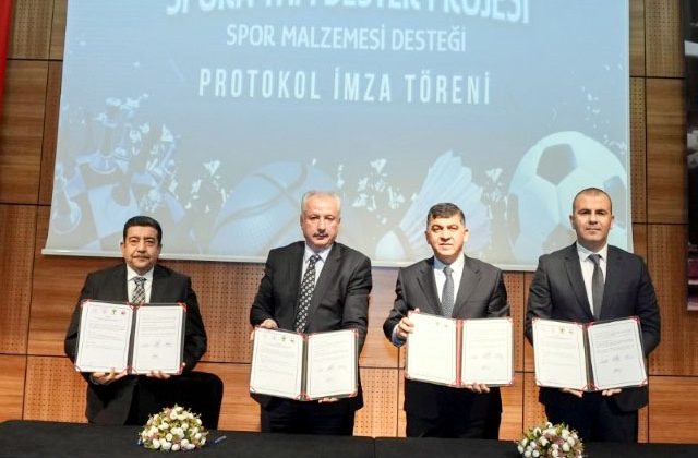 İmzalar eğitim ve spor için atıldı