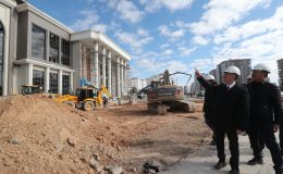Şahinbey Millet Kütüphanesi’nin inşaat çalışmaları devam ediyor