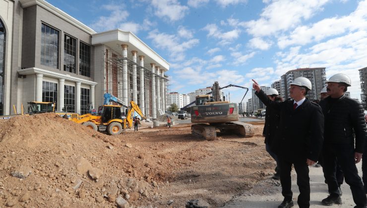 Şahinbey Millet Kütüphanesi’nin inşaat çalışmaları devam ediyor