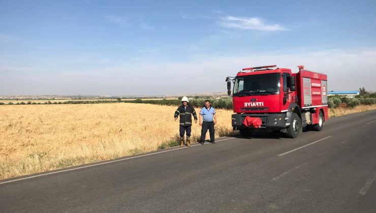 Gaziantep Büyükşehir İtfaiye ekipleri mahsul nöbetinde