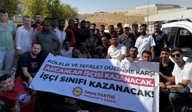 Gaziantep Organize’de işçiler eylem yapıyor…