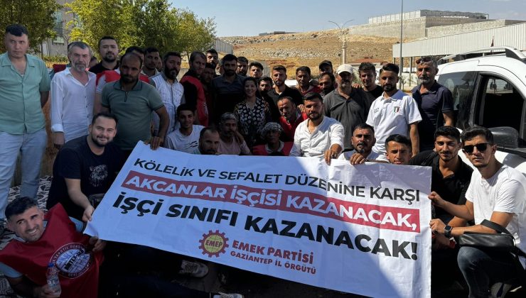 Gaziantep Organize’de işçiler eylem yapıyor…