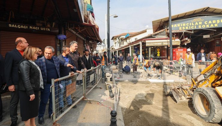 KARAGÖZ-ESKİSARAY CADDELERİ YENİ ÇEHRESİNE KAVUŞUYOR